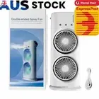 Portable Fan Air Conditioner USB Rechargeable 3 Gears Mini Cooling Fan Dual Head
