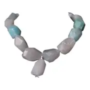 740cts Hemimorphite Faceted Nugget Bead Strand | 17 Beads |