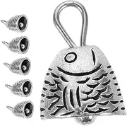 [JEWEDECO] Diy Jewelry Supply 6pcs Mini Retro Metal Bells Charms for Bracelet Necklace Earring Decor