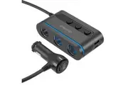 CHOETECH TC0021 3 Sockets 2C+1A Cigarette Lighter Splitter Black