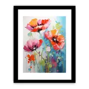 Flower Dripping Color Framed Art Framed print Art Poster