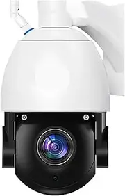 200M Red Light Detection WiFi Surveillance Camera PTZ Optical Zoom 50X 4K 8MP HD Security IP Camera Outdoor Metal CCTV(EU Plug,8MP NO SD Card)