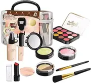 Makeup Kit for Girls - Washable Real Cosmetic Makeup Set,Complete Vanity and Accessories Set, Princess Toys for Imaginative