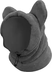 Generic Pet Winter Hat Dog Ears Cover Adjustable Fleece Thickened Pet Winter Hood Hats Dog Headgear for Puppy Kitten, S