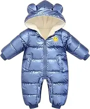 [Maeau] Baby Boys Girls Winter Hooded Snowsuit Warm Coat Long Sleeve Outfits Jumpsuit for 3-24 Months
