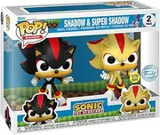 Funko Pop! Sonic Shadow and Super Shadow US Exclusive Glow Vinyl Toy Figure (Pack of 2)
