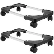 2 Pack Black Computer Tower Stand Mobile PC Holder with Locking Caster Wheels...