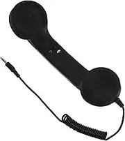 TEHAUX Retro Telephone Handset Receiver Adjustable Tone Cell Phone Receiver Radiation Classic Handset for Mobile Phones and Computers Black