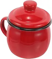 CRILSTYLEO Enamel Mug with Handle Ergonomic Design Water Cup for Home Microwave Safe Versatile for Tea Present for Friends and Family