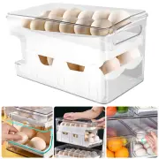 Egg Holder for Refrigerator 2-Layer 24 Storage Container Rolling Storage Box ⚥