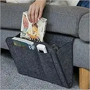 Breast Milk Storage Bag Remote Control Hanging Caddy Bedside Couch Storage Organizer Bed Holder Pockets Bed Pocket Sofa Organizer Pockets Book Holder Storage Bag (Size : Black)