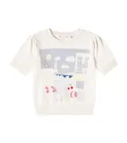 [Bonpoint] Bonpoint Elvira jacquard cotton sweater Y 14 white
