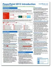 PowerPoint 2013 Training Guide Quick Reference Card 4 Page Cheat Sheet Help