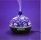 Essential oil ultrasonic humidifier & 3D glass diffuser - colorful mist maker.