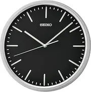 Seiko 12 Inch Sano Wall Clock, Metallic Silver
