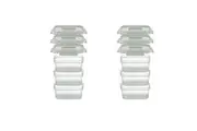 2x 3pc LocknLock Nestopia 500ml Rectangular Container Storage Set Clear Green