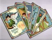 Graphic45 MOTHER GOOSE (6) HANDMADE 4x6 EPHEMERA POCKET CARDS