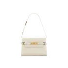 Saint Laurent Manhattan Small Shoulder Bag in Box Saint Laurent Leather Blanc Vi