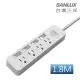 SANLUX 台灣三洋 轉接電源線 3孔4座4切插座 (SYPW-344AA) 1.8M