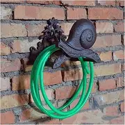 Hose Pipe Holder Wall Mounted Clothing Rack Garden Hose Hanger, Heavy Duty Wall Mount Garden Hose Holders,Wall Mounted Hose Reel, Decorative Hose Bracket for Outside Yard, Metal Coat Hanger Hose Pipe