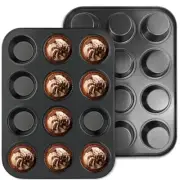 Oven Pack of 2 Muffin Tray for 24 Muffins, for Cupcakes,3316