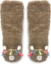 OoohYeah Women‚Äö√Ñ√¥s Super Soft Pet Llama Call You Sherpa Slippers One Size