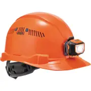 Ergodyne Skullerz 8972 White Class C Cap Style Hard Hat with LED Light and 4-Poi