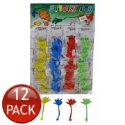 12 x 20pcs Sticky Stretchy Small Snapper Hand Kids Novelty Trick Prank Game Toys