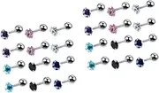 [SHERCHPRY] 24 Pcs Cartilage Helix Ear Piercing Stainless Steel Studs Earrings Auricle Womens Stud Earrings