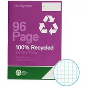 Studymate A4 70gsm Recycled 10mm Grid Book 96 Page