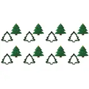 8x R&M Xmas Tree Cookie Cutter Polyresin Coated Steel Baking Mould 9cm Green
