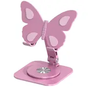 Butterfly Shape Aluminum Alloy Mobile Phone Stand 360 Degree Rotating Folding Holder
