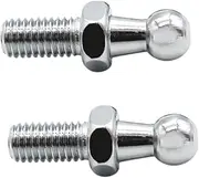Beatifufu 2pcs Ball Stud Screw Thread Galvanized Steel
