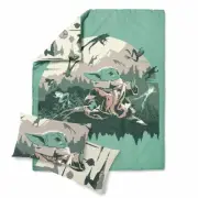 Star Wars - The Mandalorian - Grogu Land Speeder Quilt Cover Set - Queen