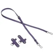 Adjustable Leather Shoulder Strap Purse Straps Replacement with Clasp Purple