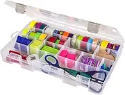 ArtBin 5004AB Large Solutions Box with Dividers, Art & Craft Organizer, [1] Plastic Storage Case, Clear14.125"" x 9""
