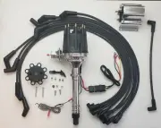 BIG BLOCK CHEVY 396 454 BLACK Small CAP HEI Distributor + 60k Coil + Plug Wires