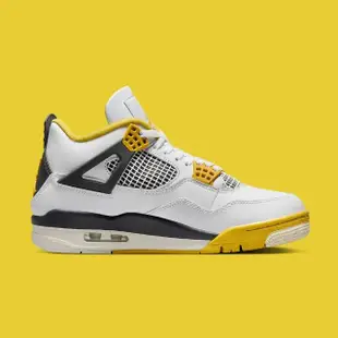 【NIKE 耐吉】休閒鞋 Air Jordan 4 Retro Vivid Sulfur W 硫磺 白黃黑 女鞋 男段 AQ9129-101