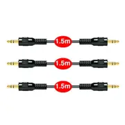 3pc Sansai 1.5m Stereo AUX/Cable Audio 3.5mm Male to M /Auxiliary Cord/Extension