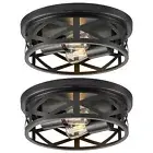 VONLUCE Flush Mount Ceiling Lights, 2-Light Hallway Ceiling Lighting Fixtures...