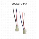 3PIN 電纜連接器 SOCKET 摩托車汽車連接 SOCKET 3PIN 母點電纜