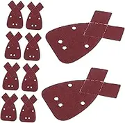 30pcs Detail Sander Sandpaper 4 Hole Rabbit Ear Sandpaper Pads Grit Sander Sheets Triangular Sanding Sheets for Woodworking