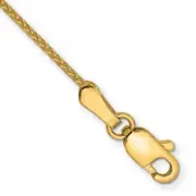 14K Yellow Gold 6 inch 1.05mm Diamond-cut Spiga with Lobster Clasp Bracelet