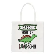 Daddy You're Roarsome Dinosaur Regular Tote Bag Fathers Day Worlds Best Shopper