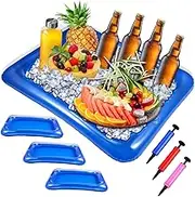 Cabilock 1Set Inflatable Ice Serving Bars Transparent Coolers with Pump for Summer Parties Bbqs and Picnics Super Capacity for Drinks and Food Serving