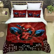 v1888 Bed Sheets Cartoon Spider-Man print Bedding Sets exquisite bed supplies set duvet cover bed comforter set bedding set luxury birthday gift 3-Pie