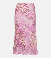 [Dries Van Noten] Dries Van Noten Printed midi skirt AU 10 pink
