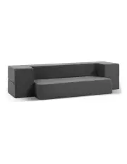 [Giselle Bedding] Portable Sofa Bed Folding Mattress Lounger Chair Ottoman Grey