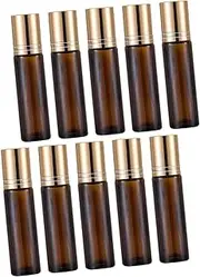 EPIGEIST 10PCS Portable Essential Oil Roller Bottles Containers for Travel Leakproof Design Easy Application for Eye Cream Aromatherapy