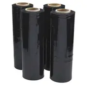 4 Roll Stretch Film Black Hand Use 450mm x 400 Meters 25UM Pallet Shrink Wrap